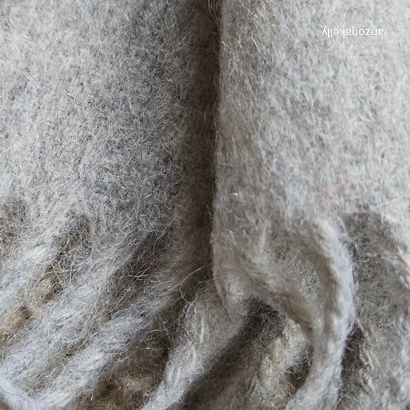 Embroidered Wool Scarf Floral Flowers - Picture 10 of 11